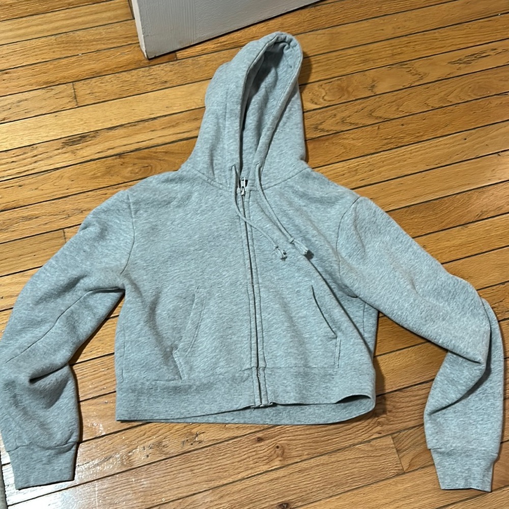 Cropped grey Brandy hoodie